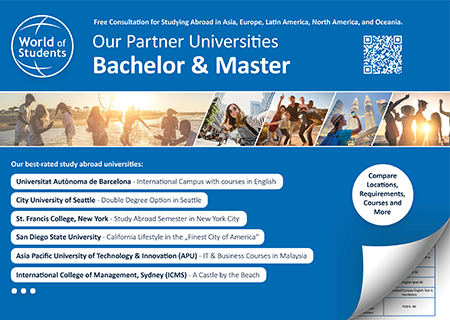 Datenblatt zum Auslandsstudium